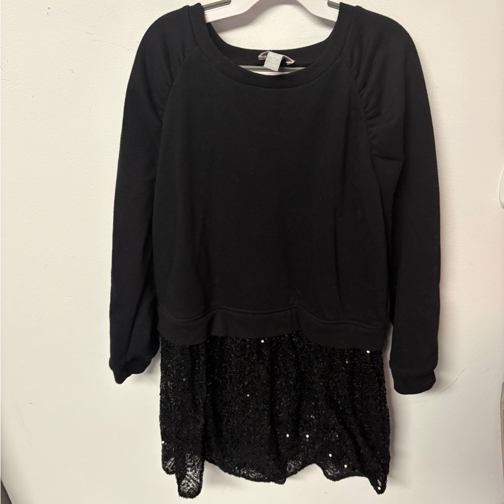 Girls sweatshirt/sequin skirt dress